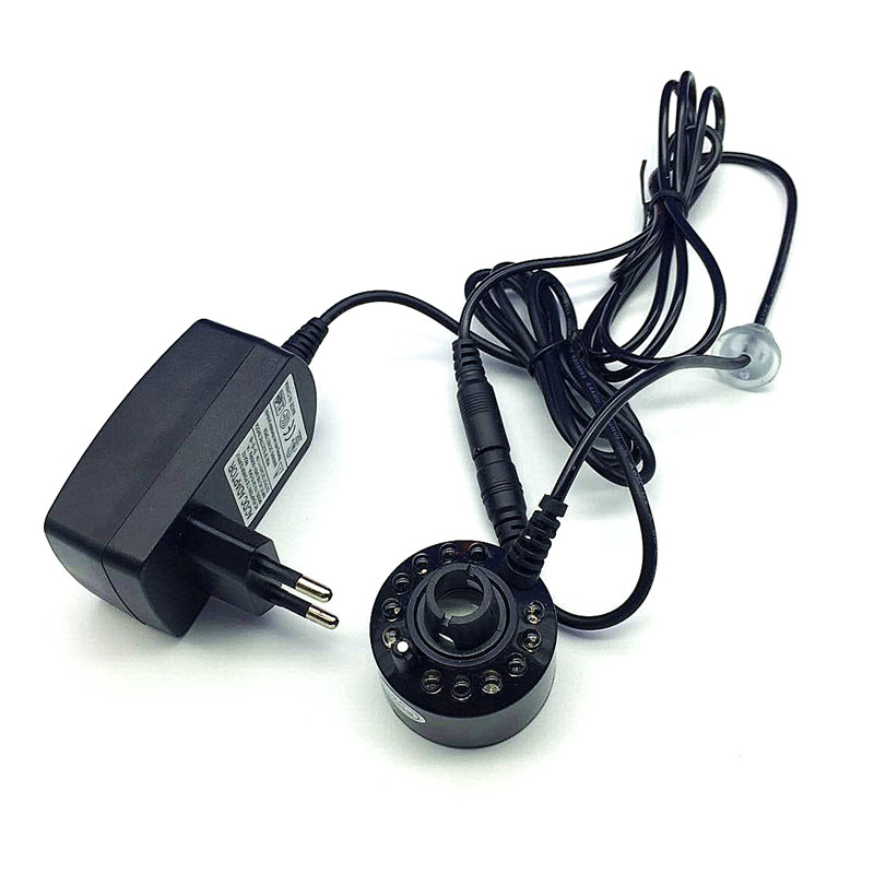 Terrarium Fogger Ultrasonic - Ультразвуковой туманообразователь AC100-240V, 12 светодиодов, распылитель